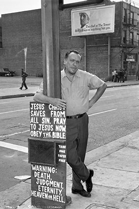 Sam Cherry: Photographs of Charles Bukowski, The Black Cat, and Skid Row, installation view, Track 16 Gallery