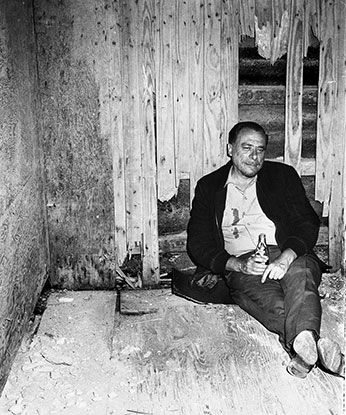Sam Cherry: Photographs of Charles Bukowski, The Black Cat, and Skid Row, installation view, Track 16 Gallery