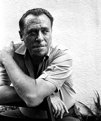 Sam Cherry: Photographs of Charles Bukowski, The Black Cat, and Skid Row, installation view, Track 16 Gallery