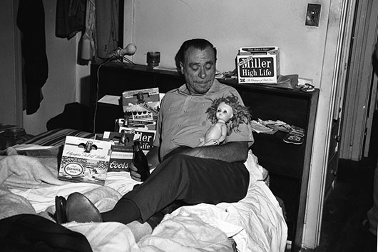 Sam Cherry: Photographs of Charles Bukowski, The Black Cat, and Skid Row, installation view, Track 16 Gallery