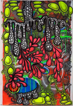 A Stranger , 2010. Acrylic on paper. 57 x 38 1/2 in.