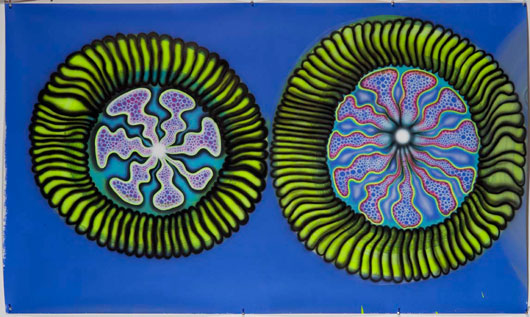 Other Worlds , 2010. Acrylic on paper. 70 1/4 x 42 1/4 in.